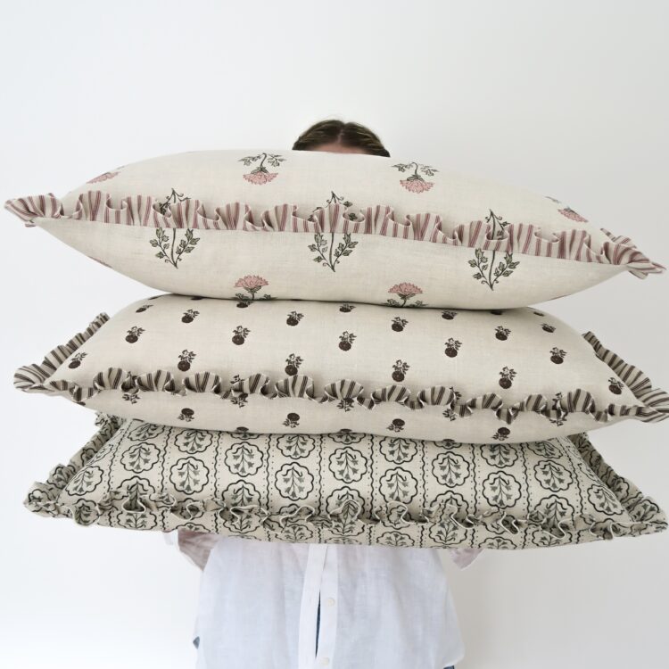 Stunning Handmade Frilled Slumber Cushions Available to order direct with Tru Designs £116.00