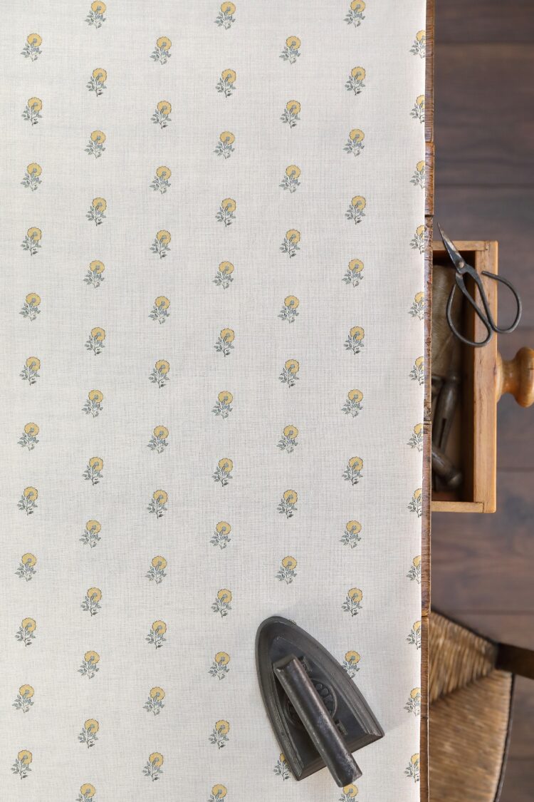 Little Anni II Mustard on Cream Linen