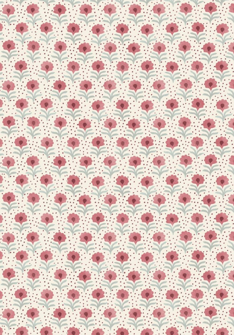 Petit Penny Raspberry and Light Blue Gray