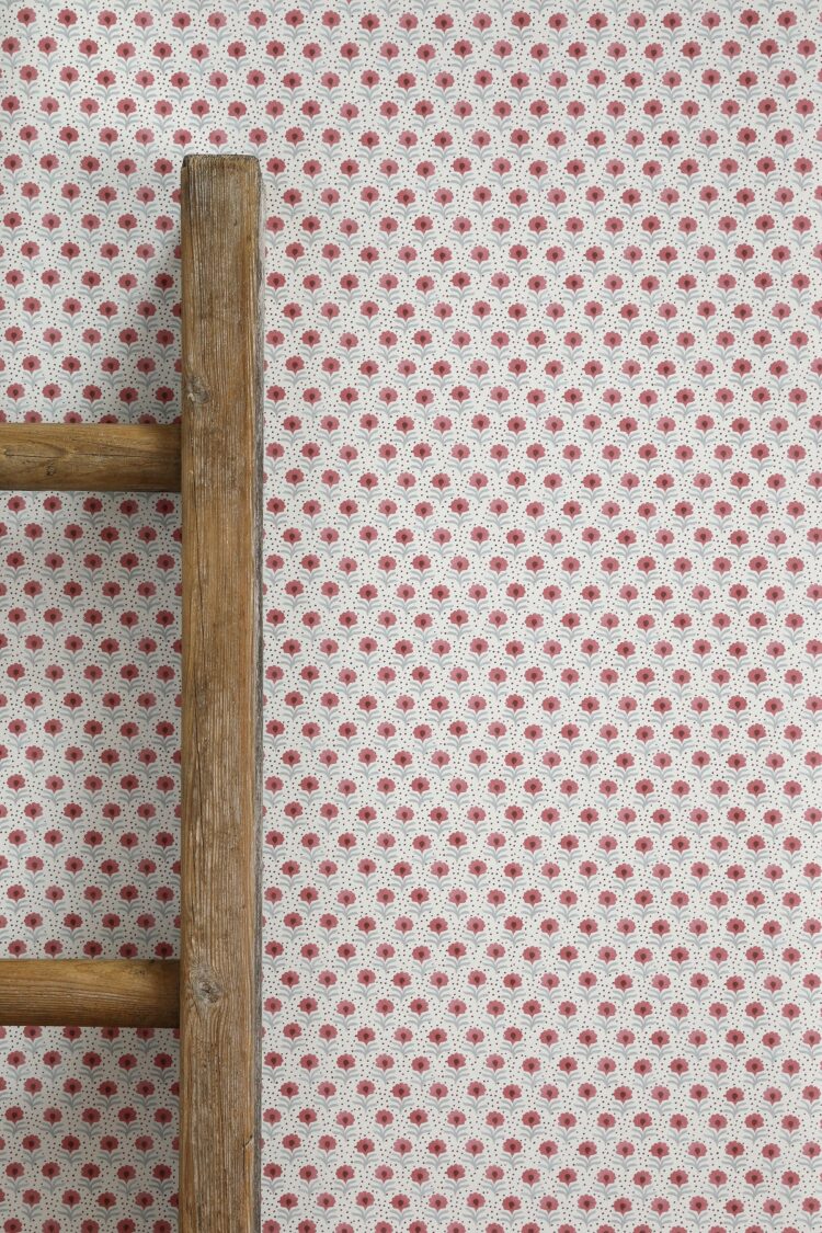 Petit Penny Raspberry and Light Blue Gray