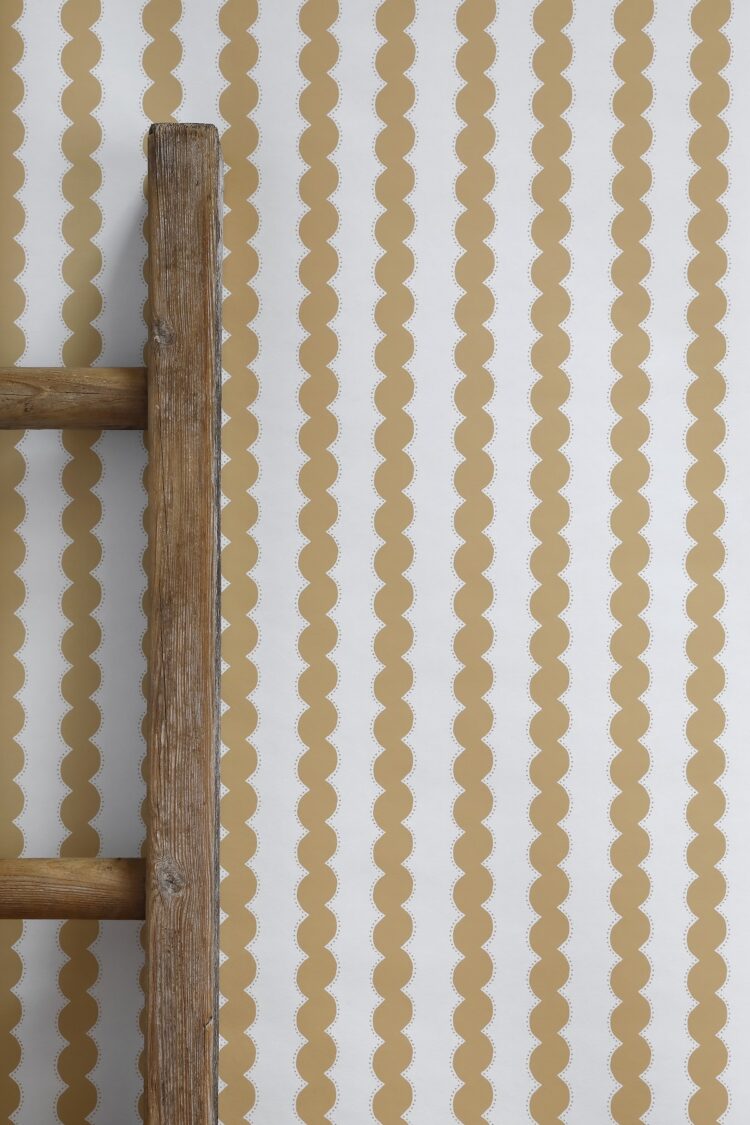 Snakey Stripe Wallpaper Hay
