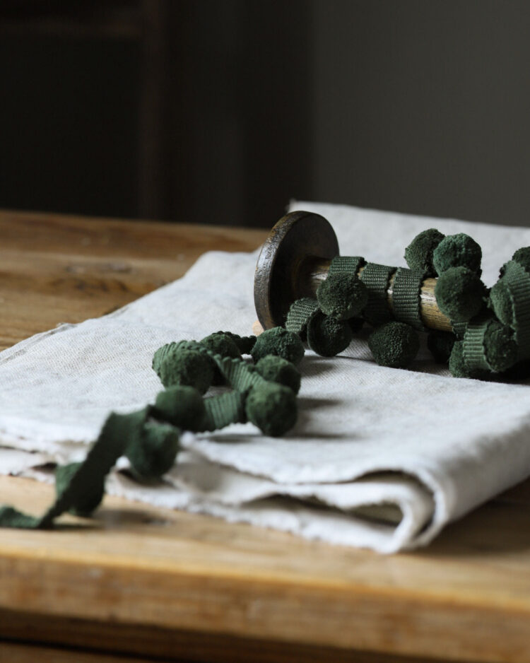 Beautiful Forest Green Pom Pom ~ £14.95pm FREE P&P