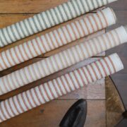 Darling Stripe Terra on Pure Double Cream Linen - Image 2