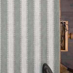 Folie Stripe Forest Greens on Dune Linen