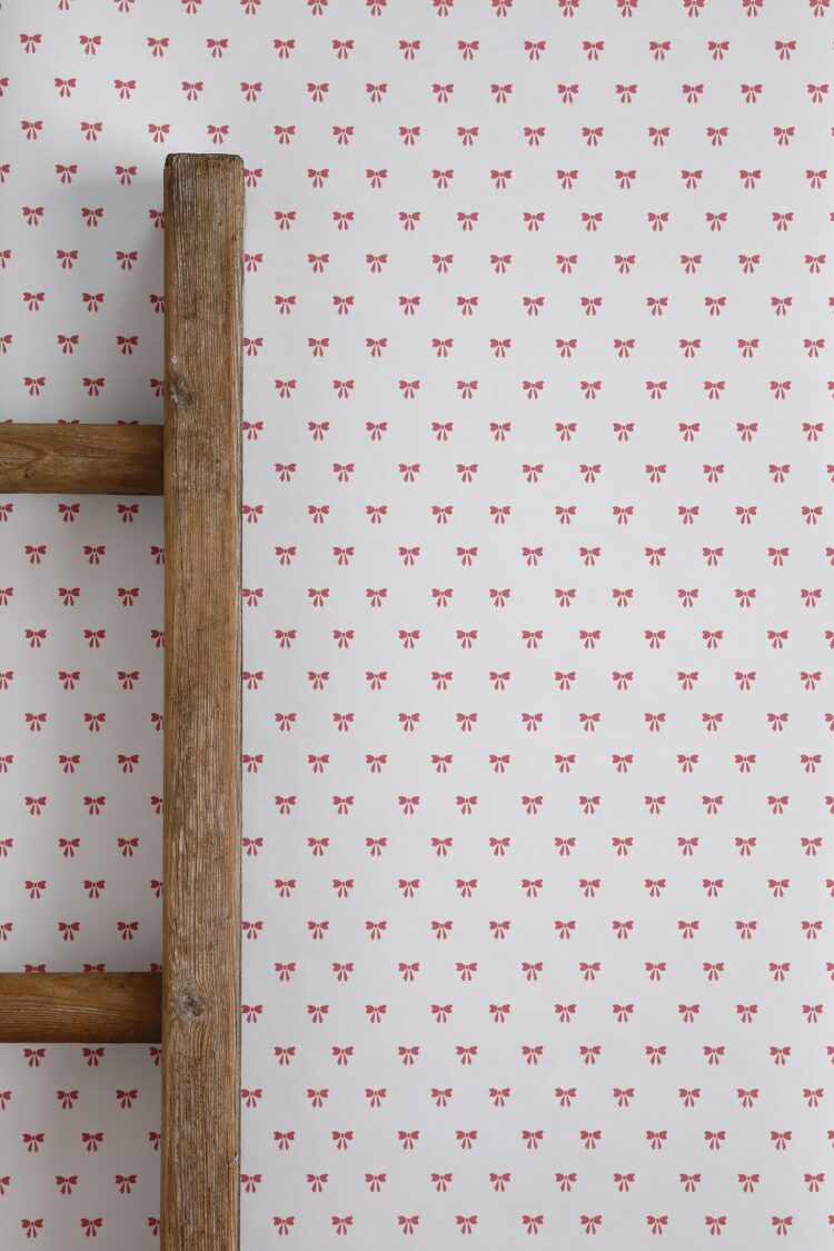 Mimi Wallpaper Raspberry + Cream