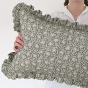 Forest Green Indira Frill Cushion £130.00 - Image 3