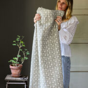 Indira Forest Green on Dune Linen - Image 3