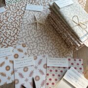 Coral Mulberry Pink on Cream Wallpaper - Image 5