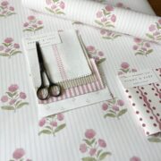 Poppi and Stripe Pink + Green Wallpaper - Image 5