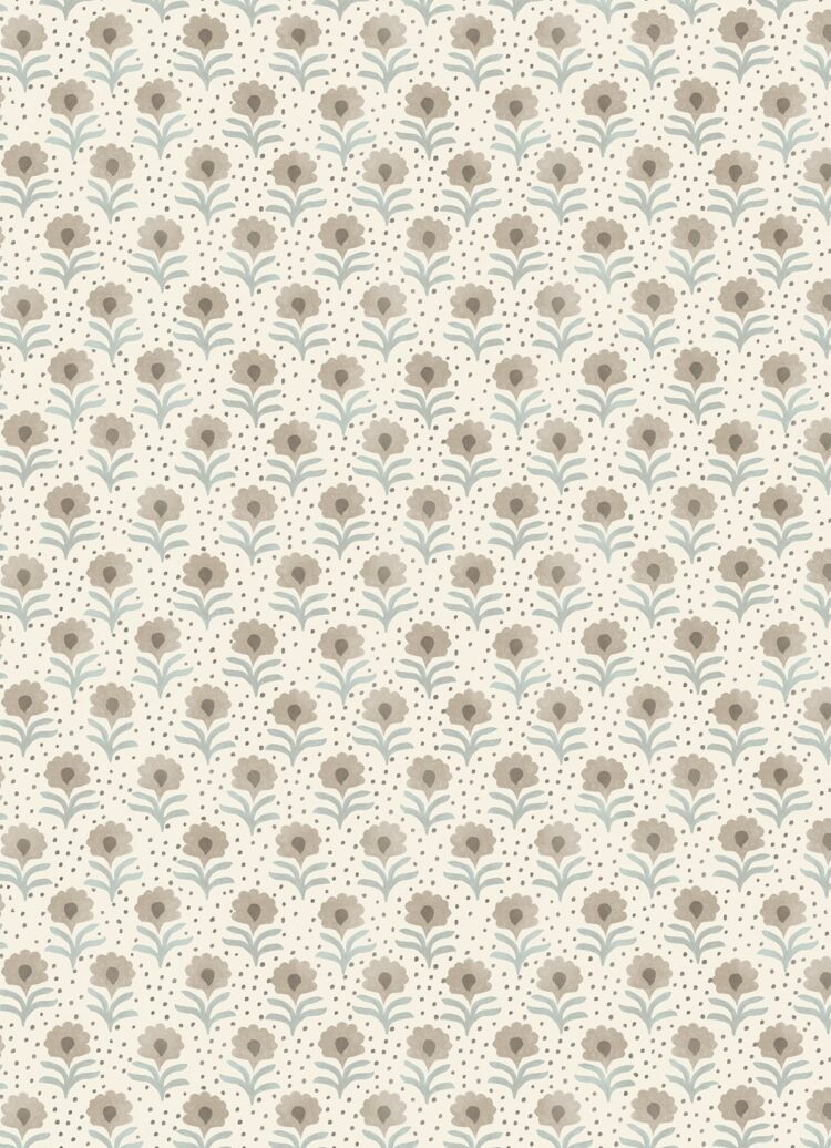Petit Penny Parchment and Light Blue Gray