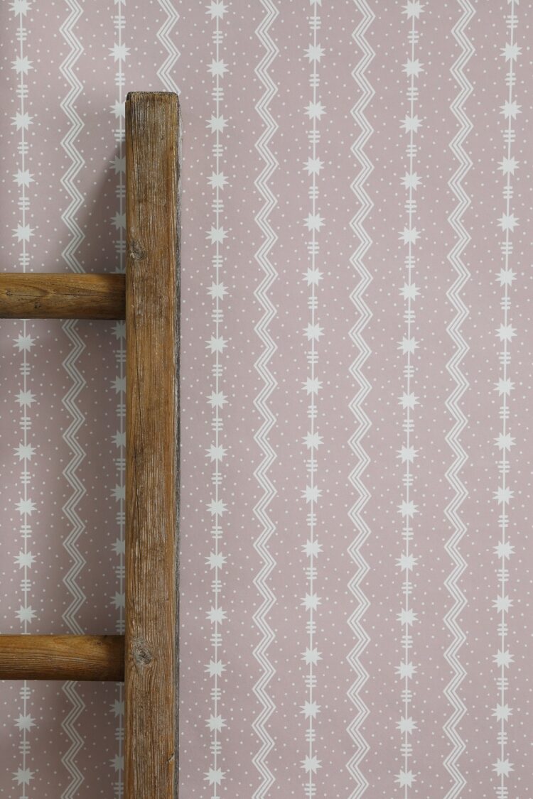Tin Star Mulberry Pink Wallpaper