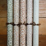 Coral Mulberry Pink on Cream Wallpaper - Image 2
