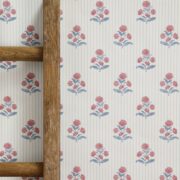 Poppi and Stripe Pink + Blue Wallpaper - Image 3