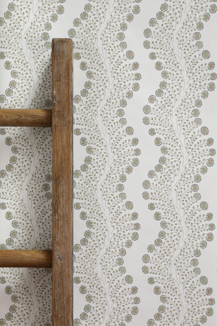 Amalia Forest + Wheat Wallpaper Small Scale 4 Wave across