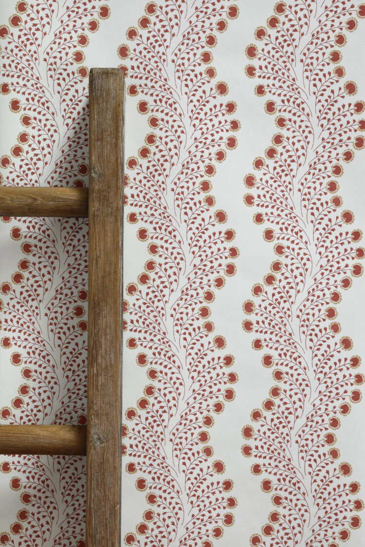 Amalia Earthy Red + Wheat Wallpaper