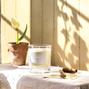 Clear Glass Large Tumbler Lime & Basil Candle - Image 3