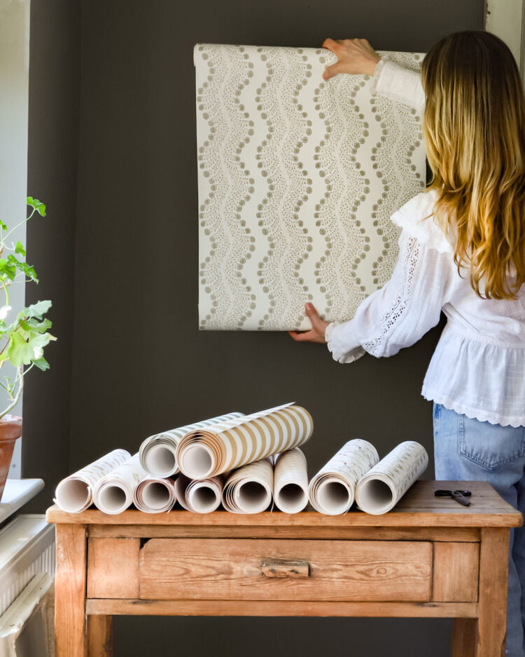 Amalia Forest + Wheat Wallpaper Small Scale 4 Wave across