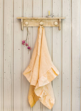 Beautiful Handmade Frilly Hay Linen Tea Towels