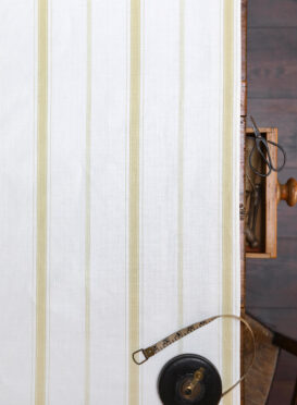 Sorrento Stripe {Single Colour} Lemon Curd on Oyster White Herringbone