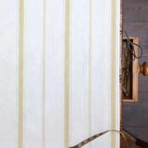 Sorrento Stripe {Single Colour} Lemon Curd on Oyster White Herringbone