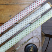Petit Penny Washed Raspberry and Light Blue Grey on Ivory Linen - Image 2