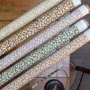 Coral Chalk Pink on Double Cream Linen - Image 2