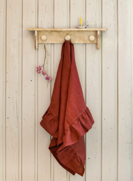Beautiful Handmade Frilly Earth Linen Tea Towels