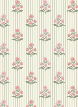 Poppi and Stripe Eucalyptus Green and English Multi Pinks