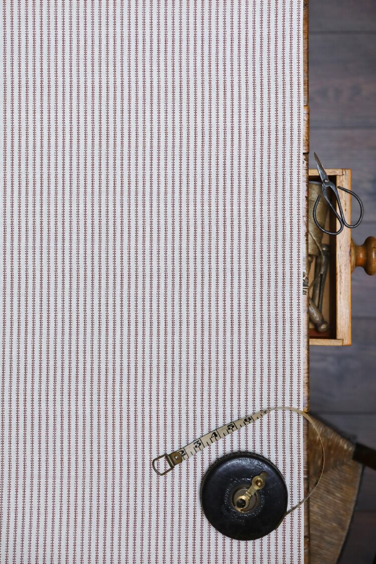 Poppy Seed Stripe Amber on Stone Linen