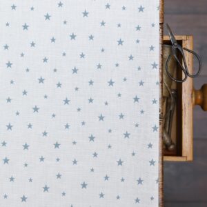 All Stars (Small) ~ Oxford Blue on Cream Linen