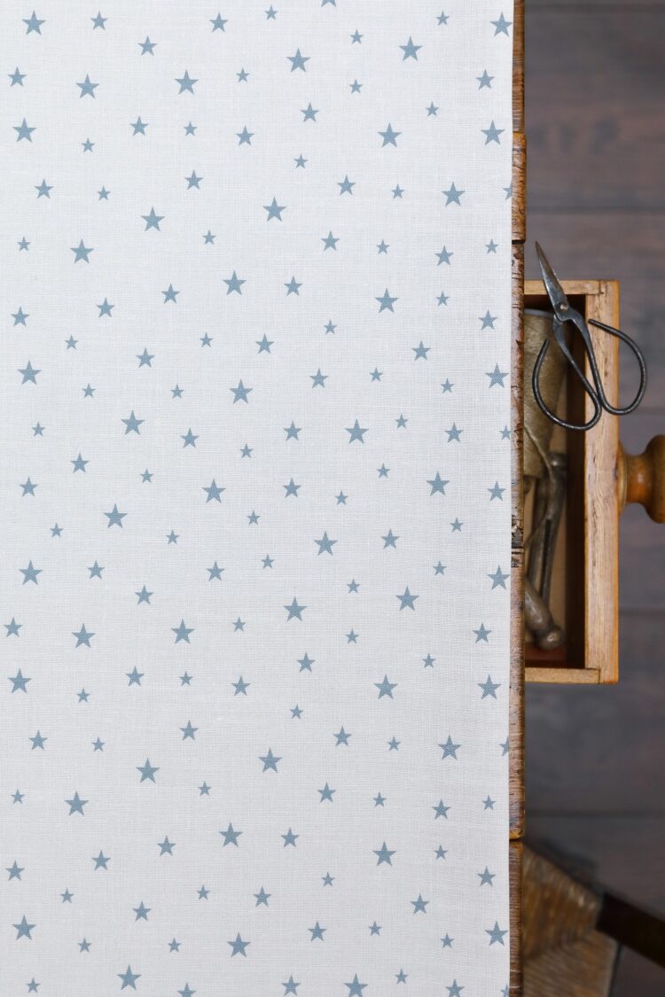 All Stars (Small) ~ Oxford Blue on Cream Linen