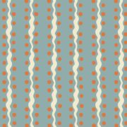 Wave + Dot Wallpaper Lead Blue + Orange (Funky) - Image 2