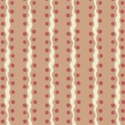 Wave + Dot Wallpaper Terra, Maroon on Cream (Funky) - Image 3