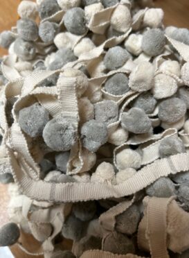 Grey and Ivory Pom Poms {SECONDS} slightly mishapen
