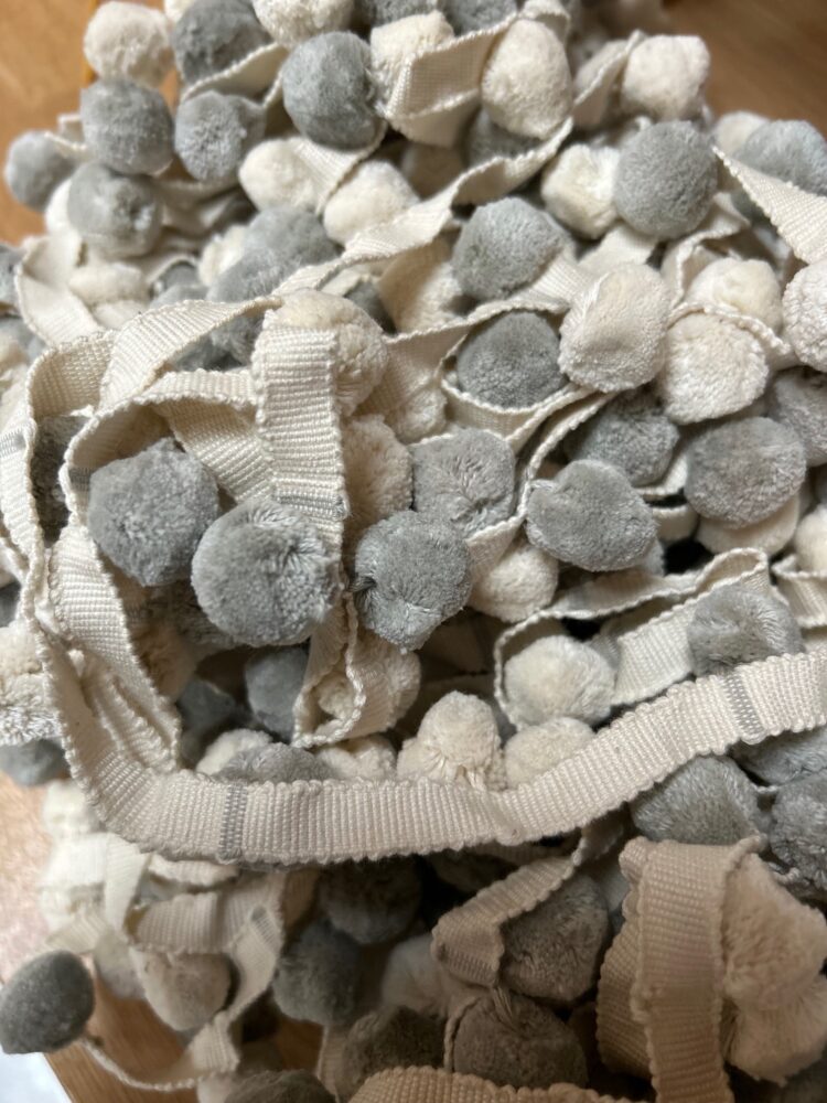 Grey and Ivory Pom Poms {SECONDS} slightly mishapen