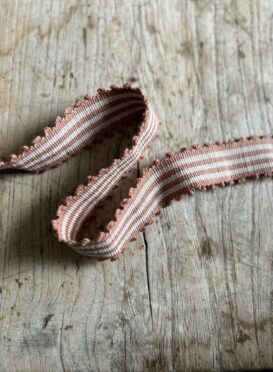 Terracotta and Ivory Picot Braid £15.00