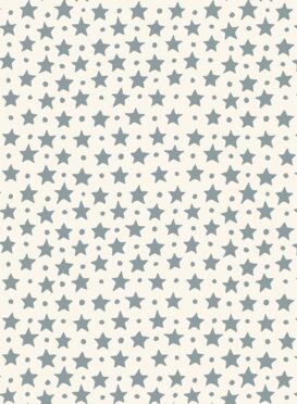 Star and Dot Lead Blue on Cream Wallpaper