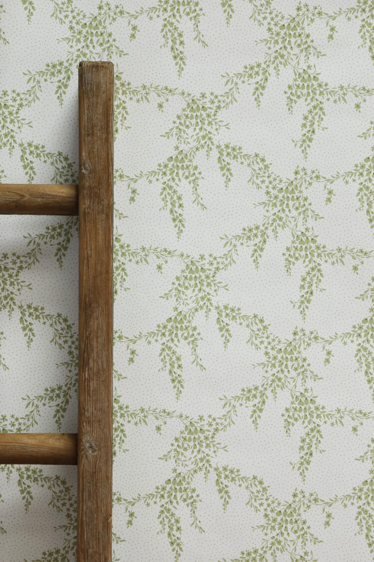 Wisteria in Sage Greens Wallpaper