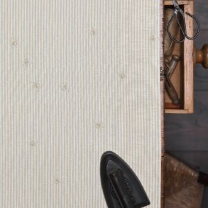 Bee Pinstripe ~ Straw on Ivory Linen