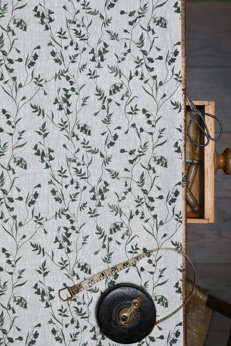 Bluebell Wood in Forest Green on Dune Linen