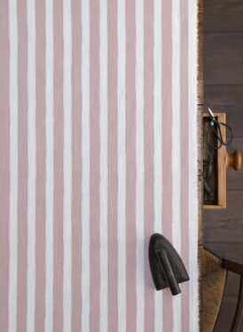 Pavilion Stripe Pamplemousse Pink on Chunky White Union