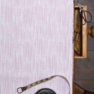 Bamboo ~ Tulip Pink on Belgian White Linen