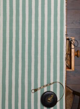 Pavilion Stripe Mint on Cream