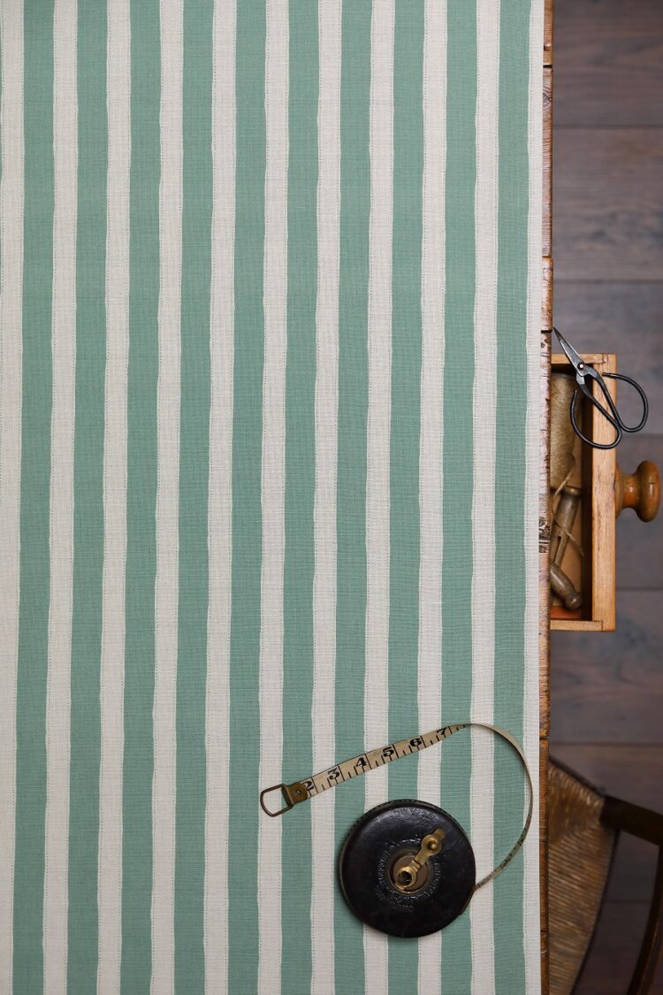 Pavilion Stripe Mint on Cream