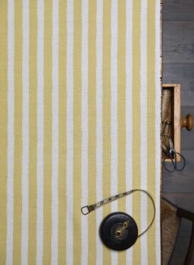 Pavilion Stripe Straw on Cream Linen