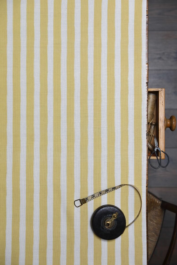Pavilion Stripe Straw on Cream Linen