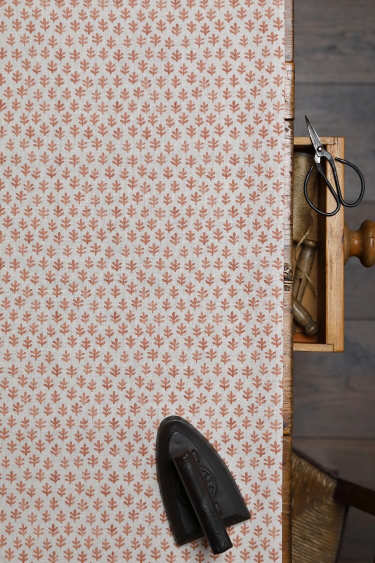 Savannah Terracotta on Cream Linen