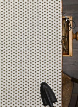 Palma Olive on Cream Linen