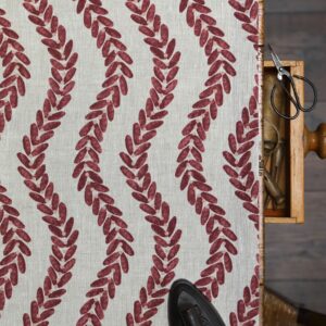 Willow Maroon on Dune Linen