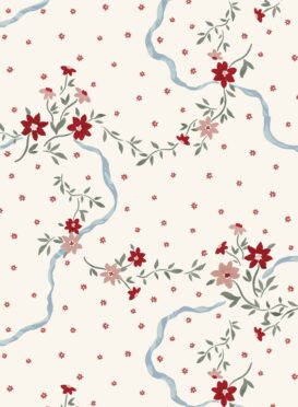 Cordee Sky Blue and Reds Wallpaper